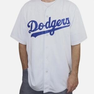 Majestic Los Angeles Dodgers White Button-Front Baseball Jersey S